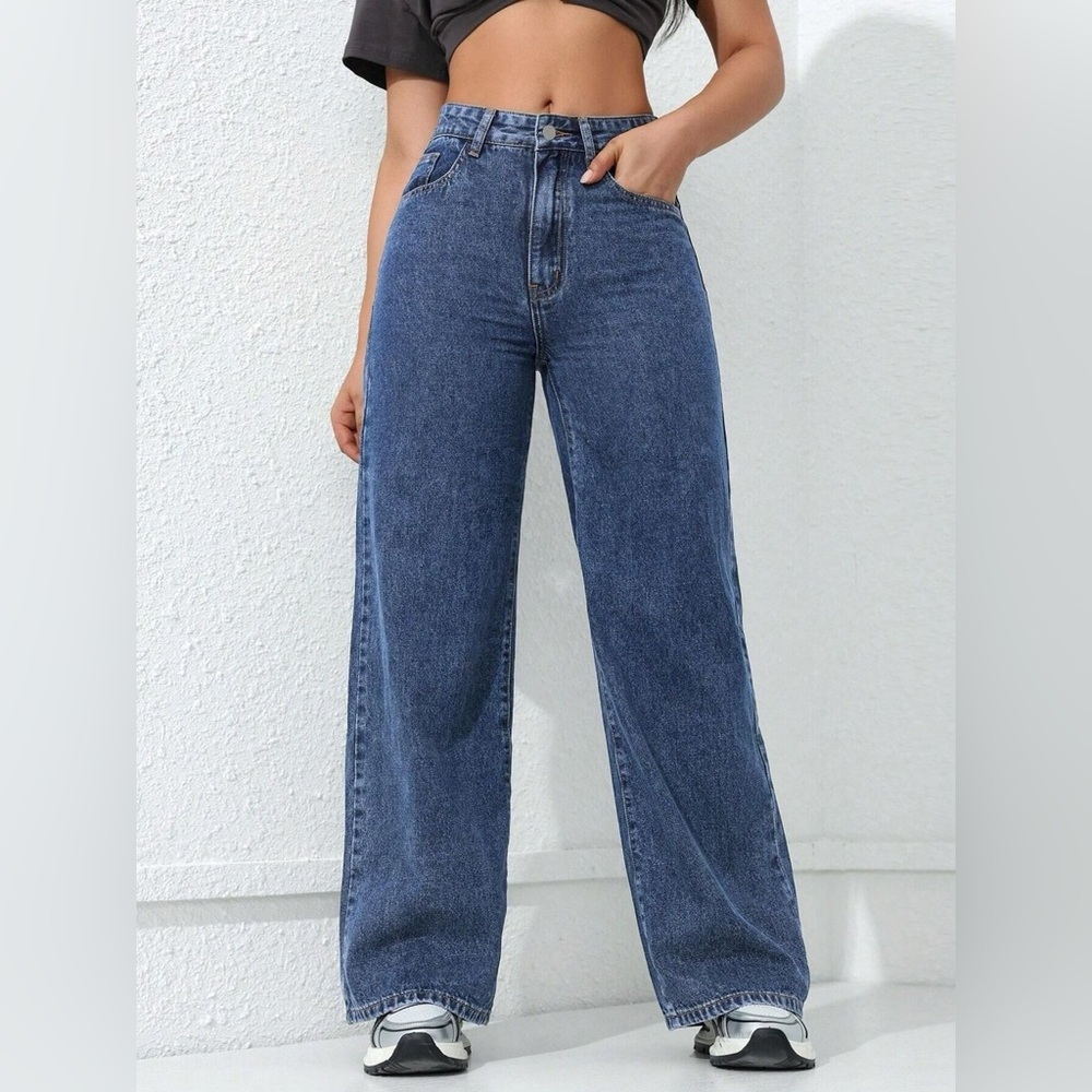 High-Waisted Wide Leg Jeans
